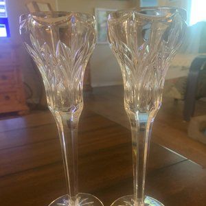 2 Marquis by Waterford Canterbury Candlesticks